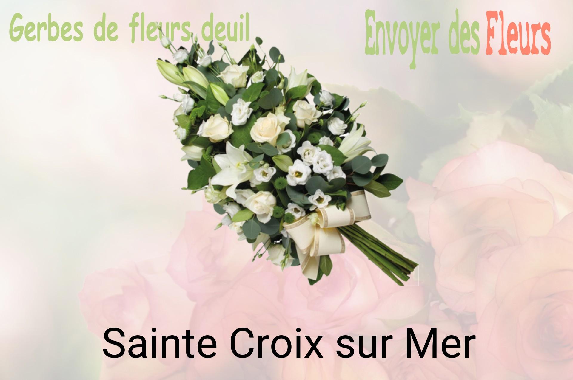 Gerbe de fleurs de deuil livrée à Sainte-Croix-sur-Mer
